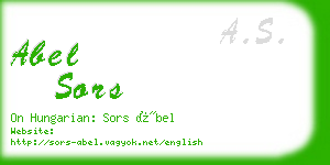 abel sors business card